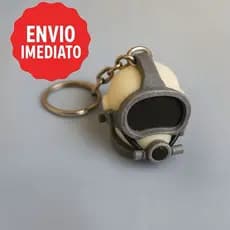 chaveiro capacete de mergulho
