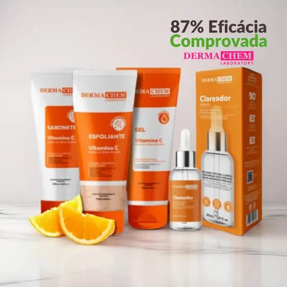 Kit Skincare Vitamina C  Clareador Anti Idade + Serum Clareador Dermachem