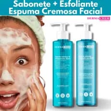 Kit Skincare Sabonete+Esfoliante Facial Espuma Cremosa com Aloe Vera Pró-Vitamina B5 240ml Dermachem