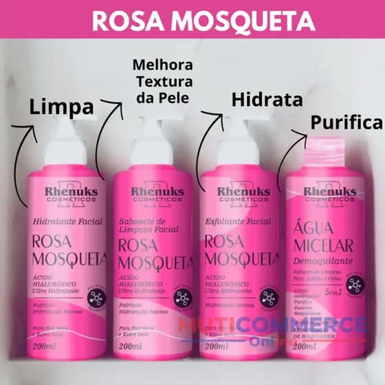 Kit Skincare  Rosa Mosqueta Ultra Hidratante Rhenuks