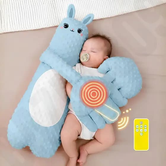 Almofada Pelúcia 65cm para Bebê Com Palma Automática Tecido Antialérgico