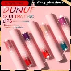 DUNUF Novo Batom Líquido Brilhante Mate Diamante Brilho Labial Pérola Longa Duração À Prova D'água Maquiagem Dos Lábios Maquillaje