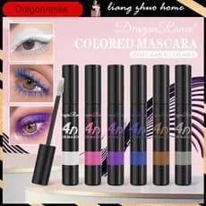 Dragon Ranee 4D Azul Colorido Rímel À Prova D'água Cílios Alongamento Roxo Branco Preto Rosa Grosso Curling Secagem Rápi