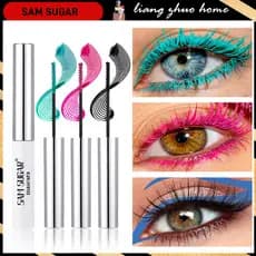 SAM SUGAR 12 Cores À Prova D'água Volumizador Rímel Colorido De Manchas Ondulação De Longa Duração Branco Preto Azul Ros