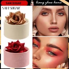SAM Açúcar Floral Blush 3D Pétala Rosa Natural Iluminador Flor Pigmento De Longa Duração Maquiagem Facial Iluminar Efeit