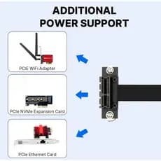Cabo Extensor Extensão Flexível Pci-express Pcie x1 19cm pci-e macho ao conversor de riser fêmea Com base magnética