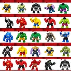 Boneco Bloco de Montar Super Herois Viloes Marvel Disney DC Estilo Lego tamanho 8CM Produto à pronta entrega no Brasil