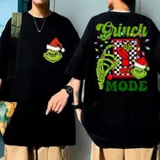 Camiseta Oversized Streetwear Grinch Mode Natal Camisa 100% Algodão Premium Natalina