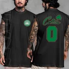 Camiseta Regata Oversized Celtics 0 Camisa Regata Algodão Basquete Basketball