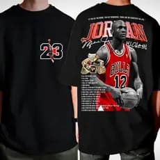 Camiseta Oversized Streetwear Basquete Basketball 23 Michael 100% Algodão Premium