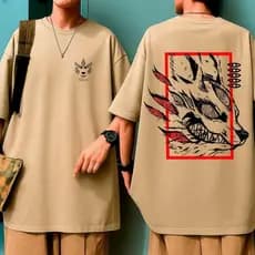 Camiseta Oversized Streetwear Lançamento Animê 100% Algodão Premium