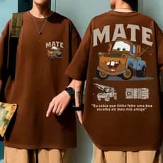 Camiseta Oversized Carros Filme Relâmpago Mcqueen Diversos Camisa 100 Algodão Premium Estampada