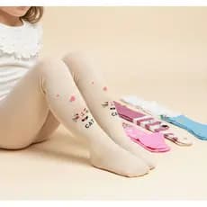 Kit Meia Calça Menina, Lisa ou Estampas Variadas. Tam 1-14 . Aconchegante para Inverno
