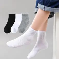 Meias Escolares Infantis Branca Kit 3 a 12 Pares| Menino Menina até 10 Anos