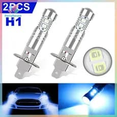 UTZN > 2 Unidades H1 LED Lâmpadas De Farol Automático 8000K 100W Gelo Azul Super Brilhante Luzes De Neblina Para Carro N