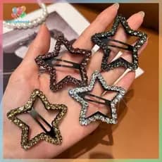 UTZN > 5 Peças Presilhas De Strass Com Formato De Estrela Multiuso Estável Clipe De Fixação De Cabelo Para Cabeleireiro