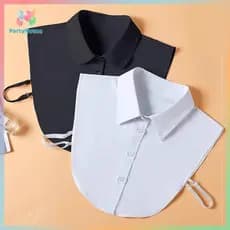 UTZN > Gola Falsa Feminina Meia Camisa De Negócios Confortável Para Homens Mulheres Ocasiões Formais Novo