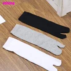 Utilizing 1par Meias Unissex Confortável Dois Dedos / Quimono Japonês / Fibra Com Flip