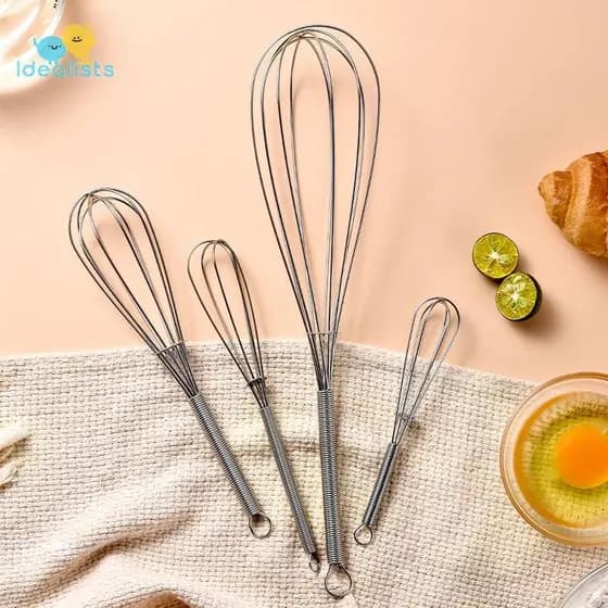 Idealistas 1PC Alça De Mola De Aço Inoxidável Batedor Manual Pequeno Ovo Creme Gadgets Para Casa Ferramentas Cozinha