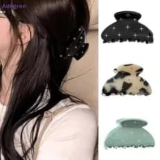 Adegree Fahsion Simples Brilhante Zircão Garra De Cabelo Para Mulheres Francês Pequeno Rabo De Cavalo Elegante Temperame