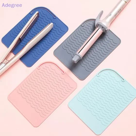 Adegree al Silicone Resistente Ao Calor Almofada Tapete De Isolamento Para Alisador De Cabelo Curling Vara Modelador