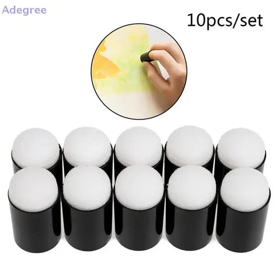 Adegree 10 Peças Esponja De Dedo Daubers Para Pintura Almofada De Tinta Estampagem Ferramentas De Arte De Giz Novo