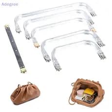 Adegree Mulher Médico Bolsa Quadro Metal Alumínio Tubo Saco Alça De Embreagem Peças Novo