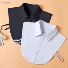 Adegree Gola Falsa Feminina Meia Camisa De Negócios Confortável Para Homens Mulheres Ocasiões Formais Novo