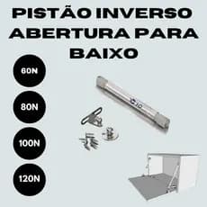 Pistão Inverso Abertura Para Baixo Armário Cozinha e Moveis