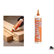 Cola PUR Expansiva 500g Almáflex | Alta Fixação para Madeira MDF MDP Super Forte, Expande
