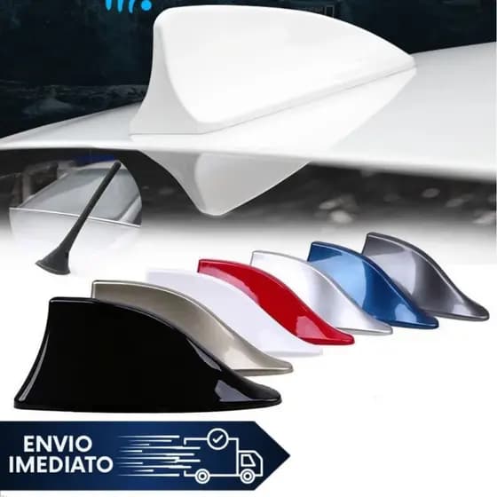 Antena Veículo Automotivo Shark Barbatana Tubarão Universal Esportiva Recepção Rádio Sinal AM FM