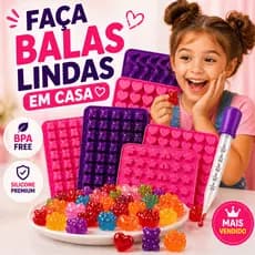 Molde Silicone Gummy Bear Mini Forma Para Goma Gelatina Decoração Bala Candy + Conta Gotas
