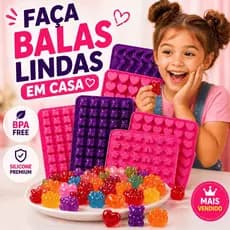 Moldes de Silicone Gummy Bear Forma de Gelatina e Bala Candy Shape