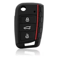 Capa Chave Volkswagen Chaveiro Canivete Silicone Volks Golf Novo Polo Virtus Jetta T Cross Tiguan Vw