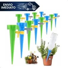 Kit Com 12 Gotejador Automático para Plantas Irrigador Água Acoplável Em Garrafa Pet Jardim Dosador