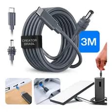 Cabo Para Starlink Mini Usb-c Tipo C Veicular  PD 5 Metros 100W À Prova Dágua