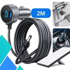 Cabo Carregador 3 Em 1 Veicular Cinzeiro Starlink Mini Compativel Usb Tipo C 12v 24v Cinzero Carro Suporta Pd 72w