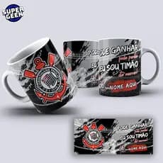 Caneca Corinthians Personalizada Futebol 325ml com nome