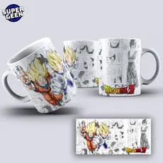 Caneca Dragon Ball Personalizada 325ml Anime Goku Vegeta