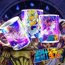 Caneca Cavaleiros do Zodíaco Personalizada Anime Geek 325ml