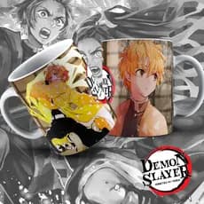 Caneca Demon Slayer Personalizada Anime Tanjiro Zenitsu Nezuko