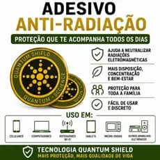 Adesivo Anti Radiação para celular e aparelhos eletrônicos Quantum Shieid