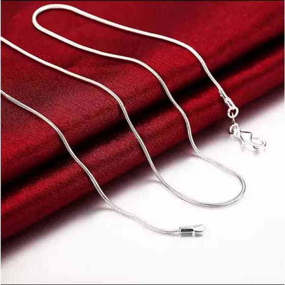 Corrente de Prata 925 Rabo de rato 70 cm unissex Aço inox