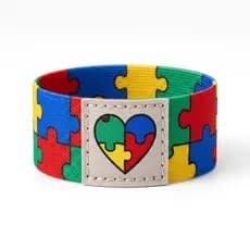Pulseira Autismo TEA Coração Amor inclusão Símbolo Autista - Original