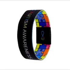 Pulseira Autismo TEA Simbolo Autista de inclusão  - Original preta