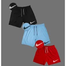 CONJUNTO KIT COM 3 SHORTS TACTEL BERMUDA CONFORTÁVEL NEYMAR JR COPA BRASIL  PRAIA VERÃO COMBO