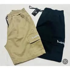 Kit 2 Short Masculino Cargo Linho Sarja Bermuda Masculina Curta Promoção