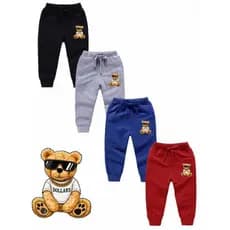 Conjunto kit Com 4 calças Infantil Criança Urso Bear Moletom |Moletinho  Menino e Menina