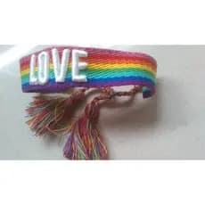 Pulseira love lgbtqia+ unissex moda luxo tecido masculino feminino amor