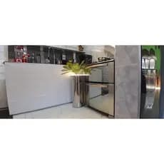 Cortina Pra Pia Cozinha branco liso, Fácil limpar banheiro, lavanderia, area de serviço 1,40 x 0,80